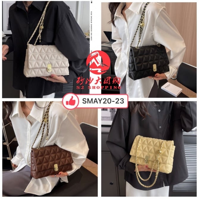 SMAY20-23 ~ 菱格单肩斜挎女包 Diamond-Pattern Single-Shoulder Cross body Bag for Women