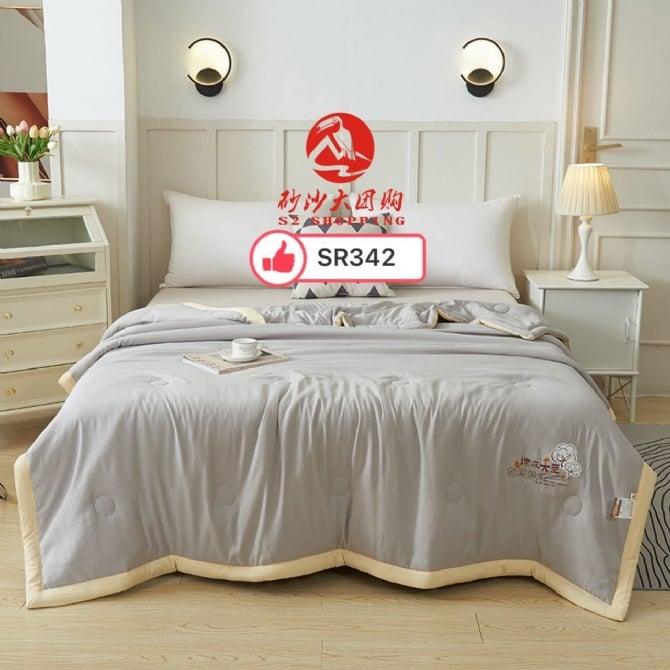 SR342 ~ 棉麻大豆空调被 Cotton-Linen Double-Layer Gauze Soybean Summer Quilt