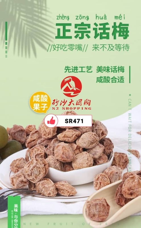 SR471 酸甜话梅 55g Sweet Sour Plum EXPIRED DATE: 19/11/2025 DISCOUNT 50%