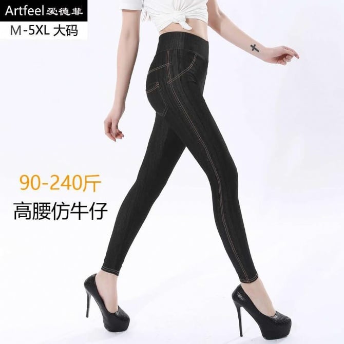 SR022 仿牛仔打底长裤 DENIM JEAN LEGGINGS
