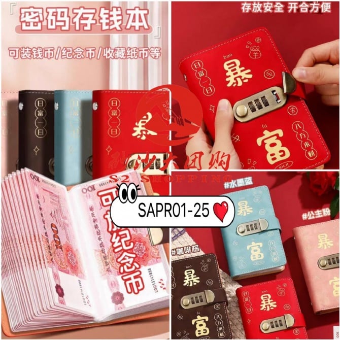 SAPR01-25 ~ 密码存钱本 Password-Protected Savings Book