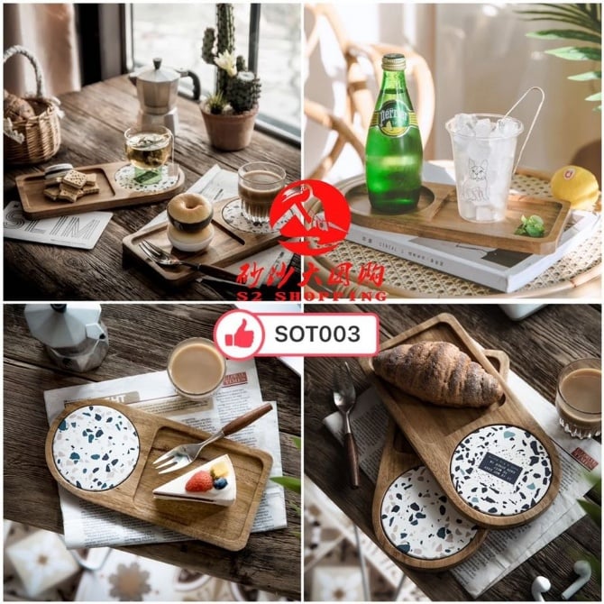 SOT003 ~ 日式相木盘子 Japanese-Style Wooden Serving Plate
