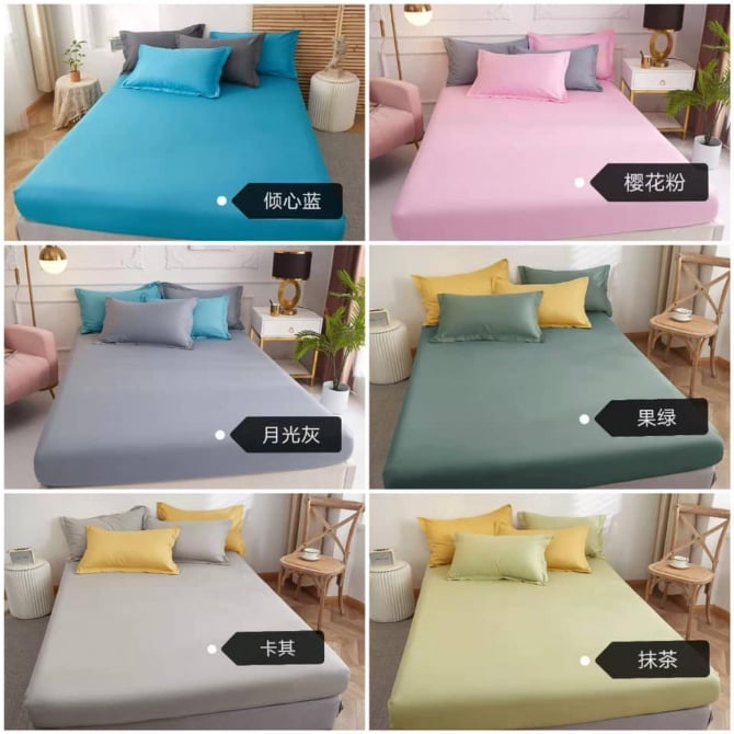 SR005 素色纯棉床笠 BED SHEET