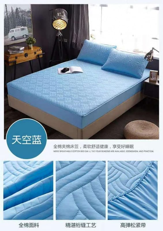 SR006 素色立体纯棉床笠 3D BED SHEET