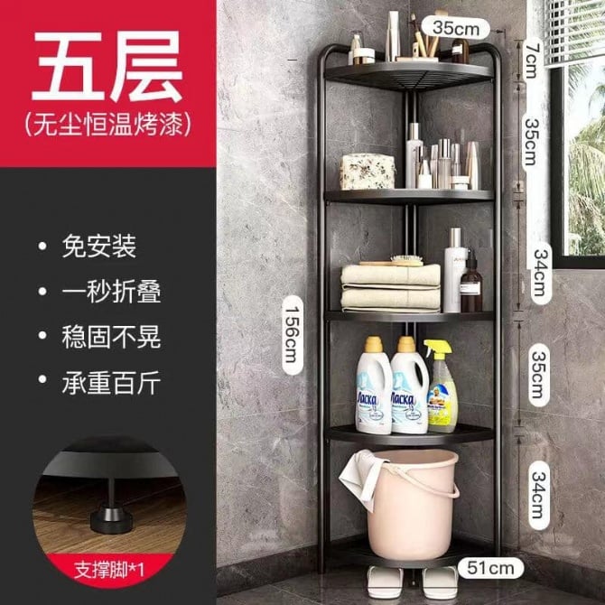 SR064 免安装多层三角置物架 KITCHEN TRIANGLE SHELF