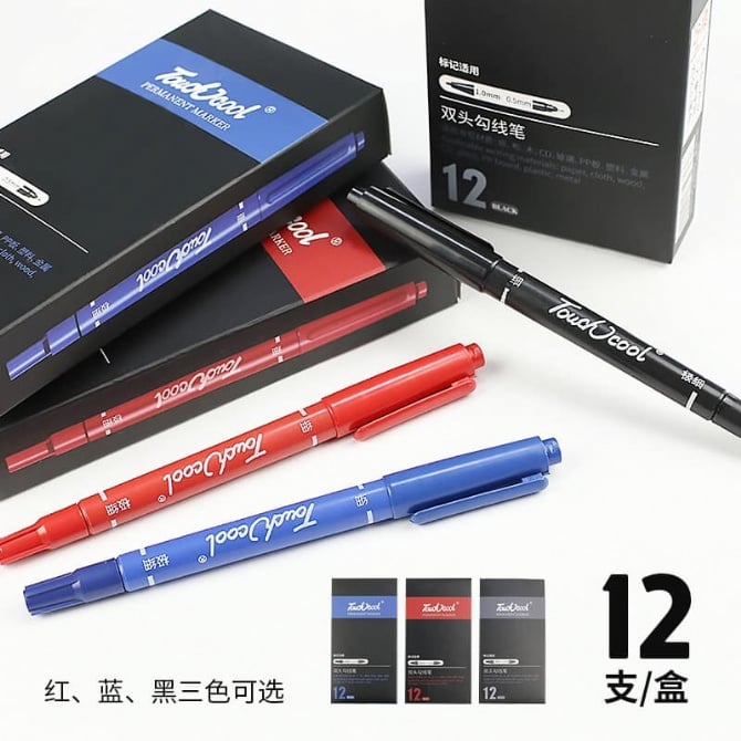SR007 ~ 油性双头记号笔 DOUBLE ENDED PEN